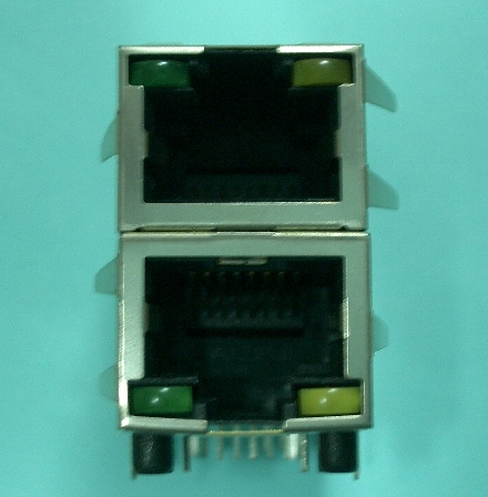 RJ45-2*1POS 8P8C W/LED